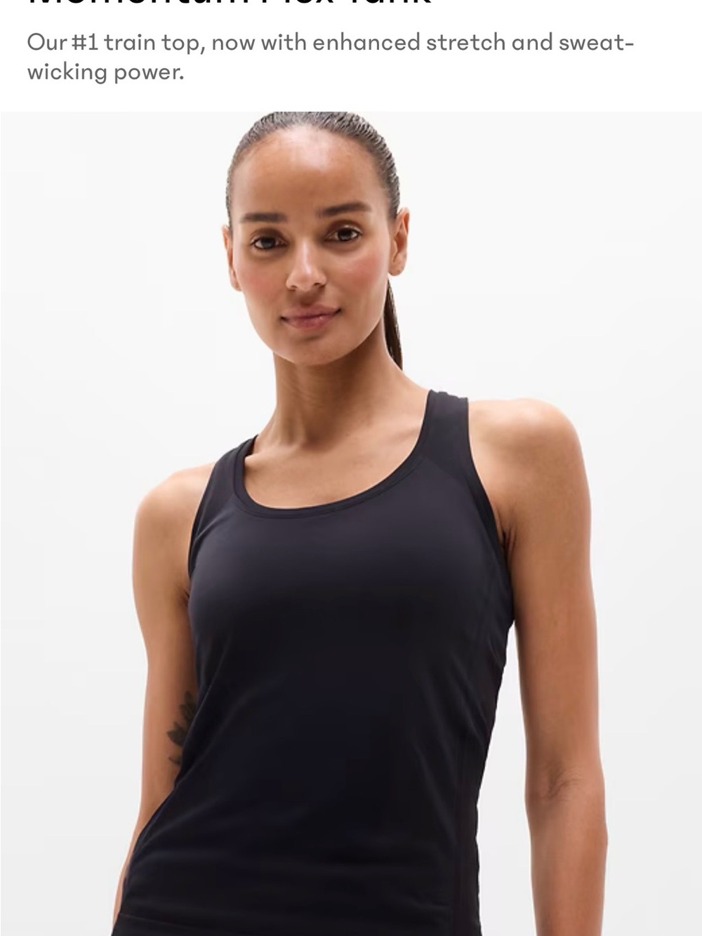 Athleta Black Momentum Tech Tank